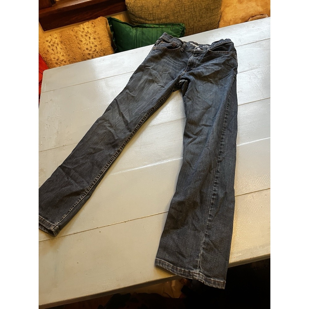Wrangler Classic Straight Jeans Womens Size 16 Regular Dark Wash Stretch Denim‎